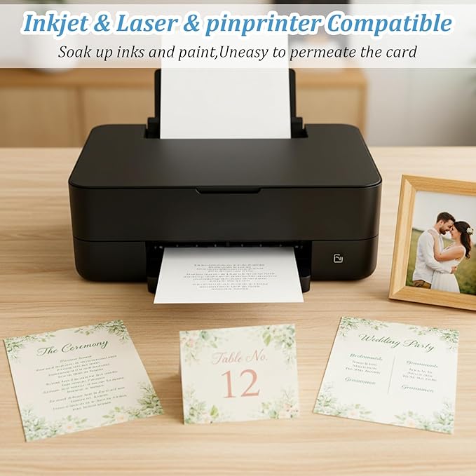 8.5" x14" Legal Size White Cardstock - 100 Sheets Thick Card Stock, 80lb/230g Heavyweight Printable Legal Size Paper for Invitations, Menus, Wedding, DIY Cards
