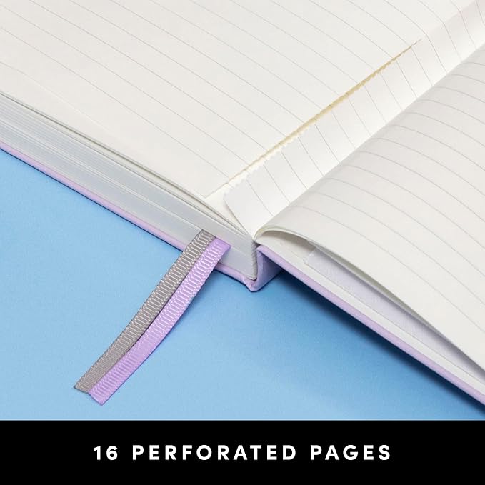 PAPERAGE Lined Journal Notebook, (Sage Green), 252 Pages, Medium 5.6 in x 8 in - 100 GSM Thick Paper – Hardcover Journaling Notebook for Work, School & Note Taking