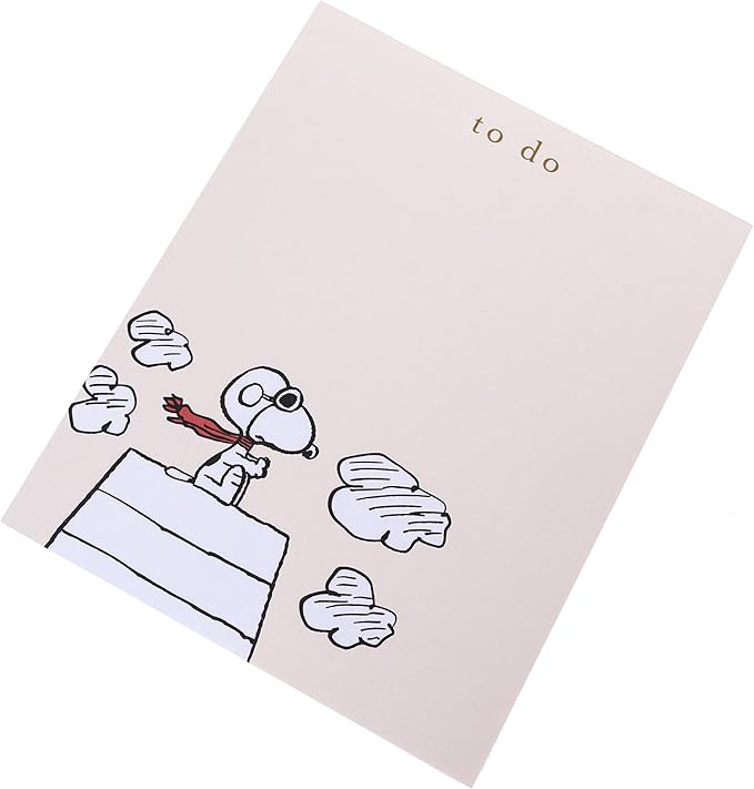 Graphique Peanuts Assorted Notepads Luxe Collection, Set of 3 Snoopy Memo Pads, 60 Sheets/Pad, 6.3” x 8.46”