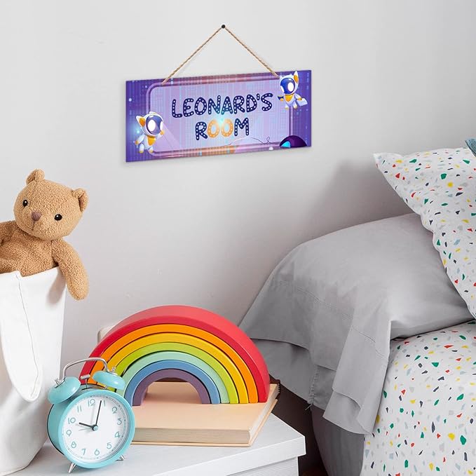 Custom Boy/Girl Name Sign Personalized Children Decor Sign For Kids Room, Christmas Gift And Wall Sign 5x13 Inches, ACM, Made in USA