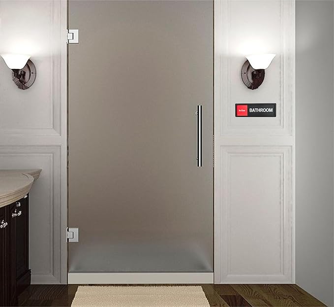 Bathroom Sign – In Use/Available Slide Switch Sign, Premium Durable Acrylic Material, Super Strong Self-Adhesive, Quick Installation, Suitable For Your Home And Business (9×3 Inches, Black)