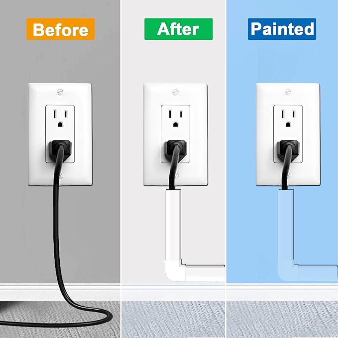 Cord Cover Raceway Kit - 157" Paintable Cable Concealer, Wire Hider for TV Wall Mounting and Wire Management