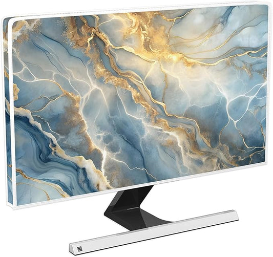 Baocicco Gold Blue Waterproof Screen TV Cover 70 Inch Modern Full Body Covers for Television Screen Panel Case TV Sleeve Compatible with Television LCD LED PC, Desktop and Home TV