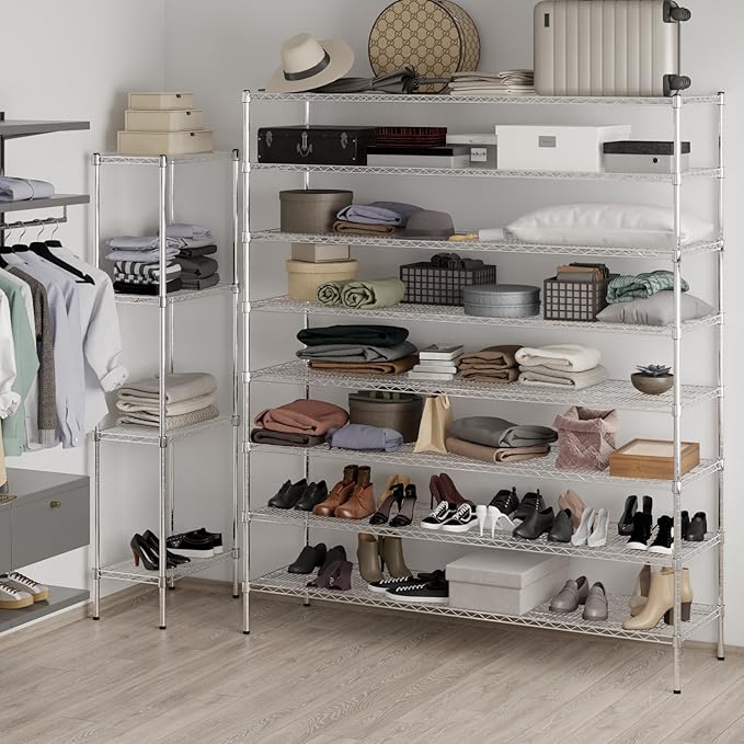 Regal Altair 21" Deep x 72" Wide x 86" Height Wire Shelving Kit | 8-Tier | NSF Commercial Storage Rack Unit