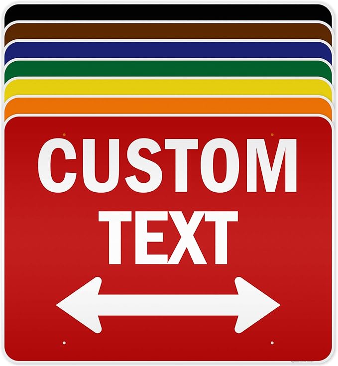 Custom Arrow,Custom Directional Sign, Two way Arrow,36x48 Inches, Reflective, Rust Free DiBound, Fade Resistant, Made in USA by My Sign Center