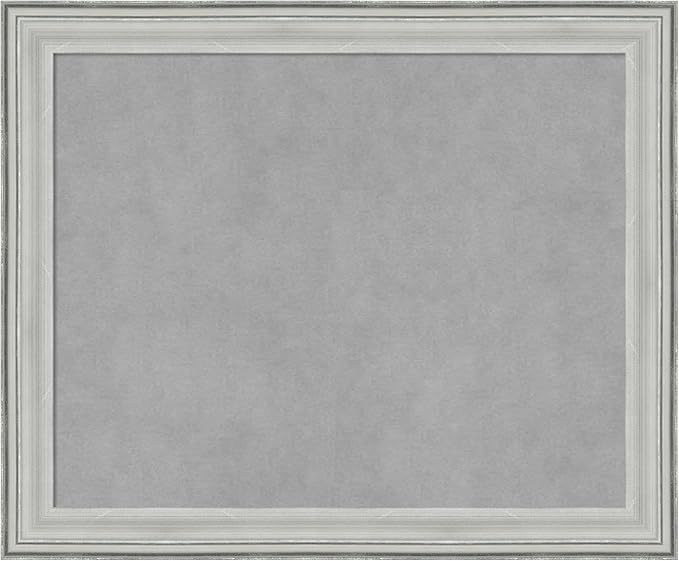 Amanti Art Silver Framed Magnetic Board 19x23 Small Vision Board for use with Magnets, 100% Metal Sheet to Display Items as Office Decor or for Home Organization in mudroom, Kitchen or Kids Room