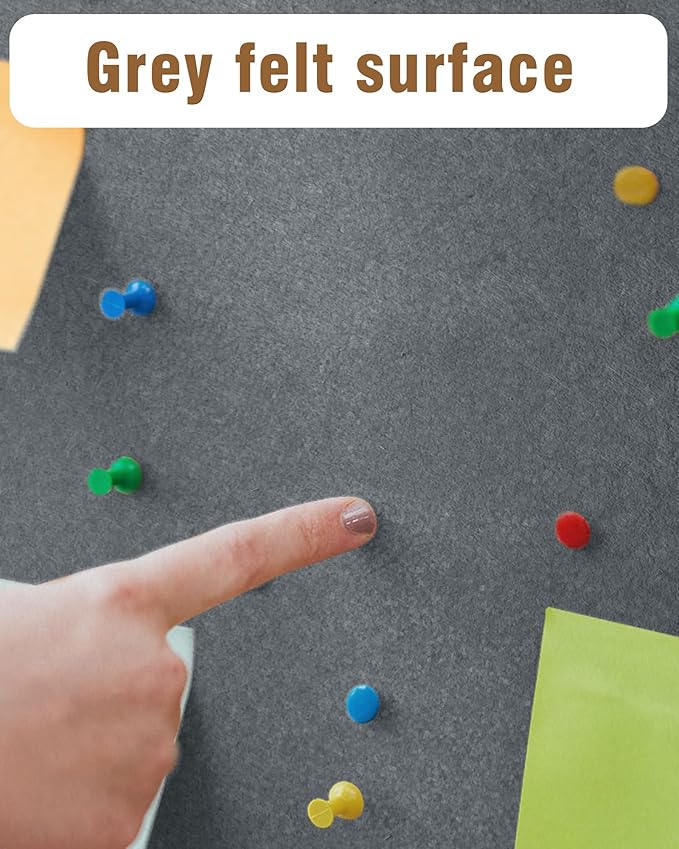 Mifuro 38"x38" Enclosed Bulletin Board, Lockable Weather-Resistant Aluminum Cork Noticeboard for School & Office, Silver Frame w/Grey Flet