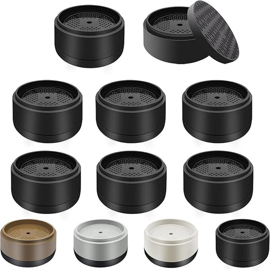 Furniture Risers Bed Risers Heavy Duty 1 inch, 2 inch, 3 inch, 4 inch Round Adjustable Bed Lifts Riser for Desk Legs Table Couch Sofa Chair Refrigerator Washing Machine (1 Inch, Black, 8 Pack )