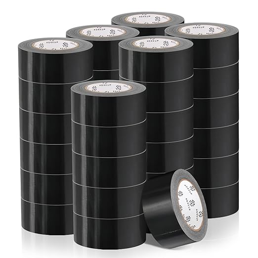 ROSEUP Duct Tape Heavy Duty Waterproof, 2 Inch x 1080 Yards, Strong Adhesive Black Duct Tape Bulk for Indoor Outdoor Repairs, Tear by Hand, (36 Pack)