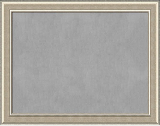 Amanti Art Silver Framed Magnetic Board 22x28 Medium Vision Board for use with Magnets, 100% Metal Sheet to Display Items as Office Decor or for Home Organization in mudroom, Kitchen or Kids Room