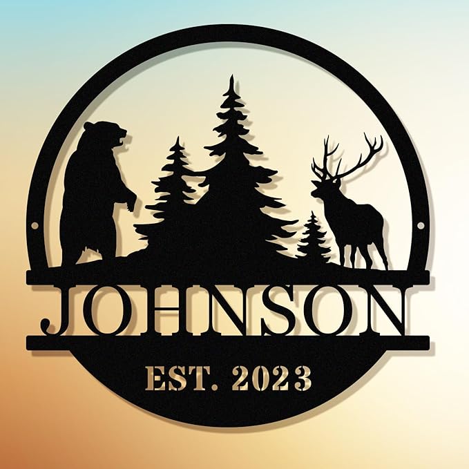 Personalized Metal Signs for Outdoor, Personalized Family Name Sign, Custom Signs, Custom Metal Name Sign, Last Name Sign,Christmas Gifts