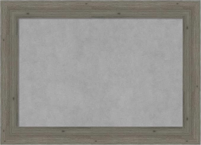 Amanti Art Grey Framed Magnetic Board 21x29 Medium Vision Board for use with Magnets, 100% Metal Sheet to Display Items as Office Decor or for Home Organization in mudroom, Kitchen or Kids Room