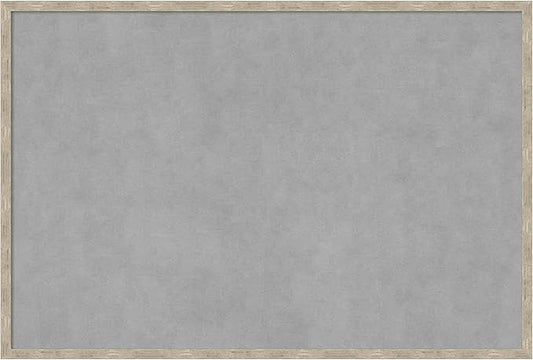 Amanti Art Silver Framed Magnetic Board 25x37 Large Vision Board for use with Magnets, 100% Metal Sheet to Display Items as Office Decor or for Home Organization in mudroom, Kitchen or Kids Room