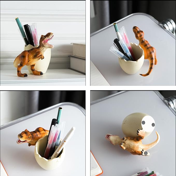 Banllis Dinosaur Pen Holder & Pencil Holder for Desk, Trex Desk Accessories Jurassic Park Office School Supplies, Dino Toothbrush Holder, Idea Gifts for Adults Kids Women Men