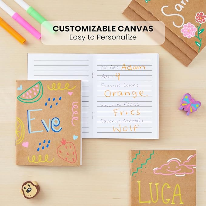 Paper Junkie Notebooks Bulk, 48 Lined Pages, 4 x 6 in Mini Journals for Writing, Drawing, Doodling, Student Gifts, Teacher Appreciation, Classroom Supplies, Small Notebook Set - 24 Pack