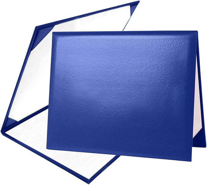 Diploma Cover 8.5” x11” Diploma Holder of Graduation Leatherette Padded Certificate（Tent Style)
