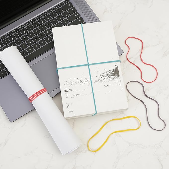 Decymis Large Rubber Bands Heavy Duty, 120 Pcs, 7 Inch Rubber Bands Office Supplies for Office File Folders