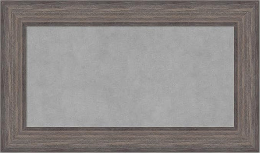 Amanti Art Grey Framed Magnetic Board 17x29 Small Vision Board for use with Magnets, 100% Metal Sheet to Display Items as Office Decor or for Home Organization in mudroom, Kitchen or Kids Room
