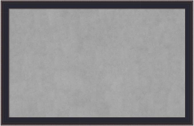 Amanti Art Black Framed Magnetic Board 23x35 Large Vision Board for use with Magnets, 100% Metal Sheet to Display Items as Office Decor or for Home Organization in mudroom, Kitchen or Kids Room