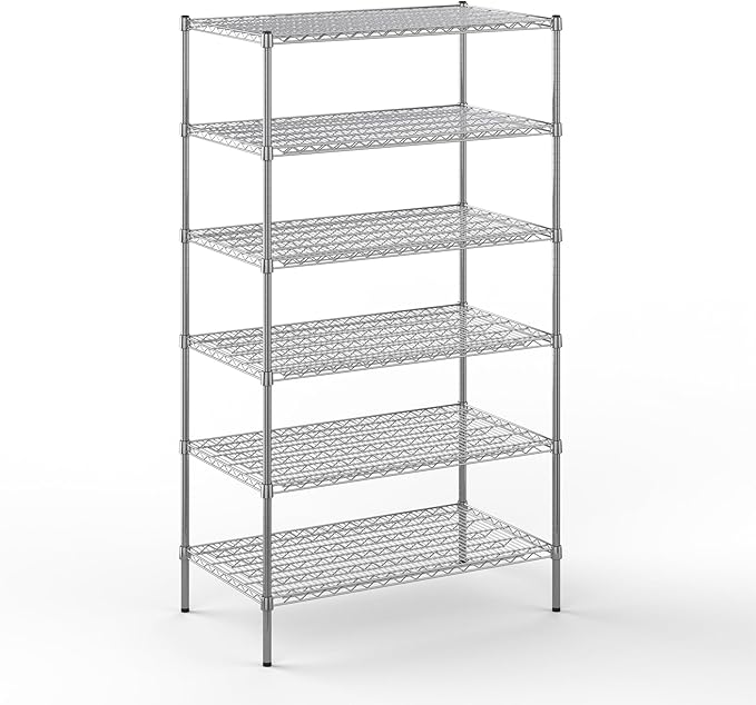 Regal Altair 24" Deep x 42" Wide x 74" Height Wire Shelving Kit | 6-Tier | NSF Commercial Storage Rack Unit