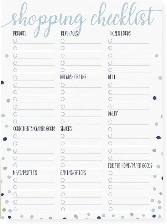 Graphique Large Magnetic Notepad, Shopping Checklist – 150 Sheets, 6” x 8” – “Shopping Checklist”, Sticks to Any Magnetic Surface, Perfect for Shopping and Grocery Lists, Makes a Great Gift
