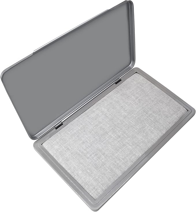 Metal Case Stamp Pad Large Size, Dry - Size: 3" x 6" - Choose from 15 Ink Colors