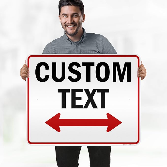 Custom Arrow,Custom Directional Sign, Two Way Arrow,24x30 Inches, 3M EGP Reflective, Rust Free .080 Aluminum, Fade Resistant, Made in USA by My Sign Center