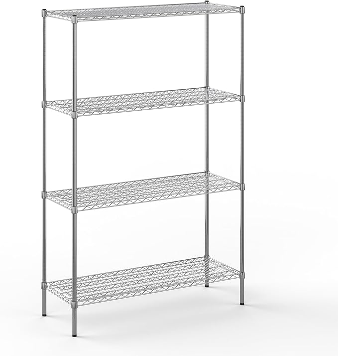 Regal Altair 18" Deep x 48" Wide x 74" Height Wire Shelving Kit | 4-Tier | NSF Commercial Storage Rack Unit