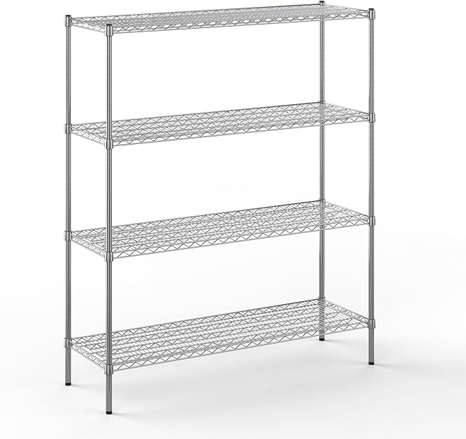 Regal Altair 18" Deep x 54" Wide x 64" Height Wire Shelving Kit | 4-Tier | NSF Commercial Storage Rack Unit