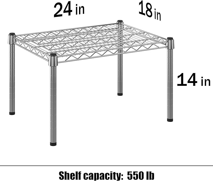 Regal Altair 18" Deep x 24" Wide x 14" Height Wire Shelving Kit | 1-Tier | NSF Commercial Storage Rack Unit