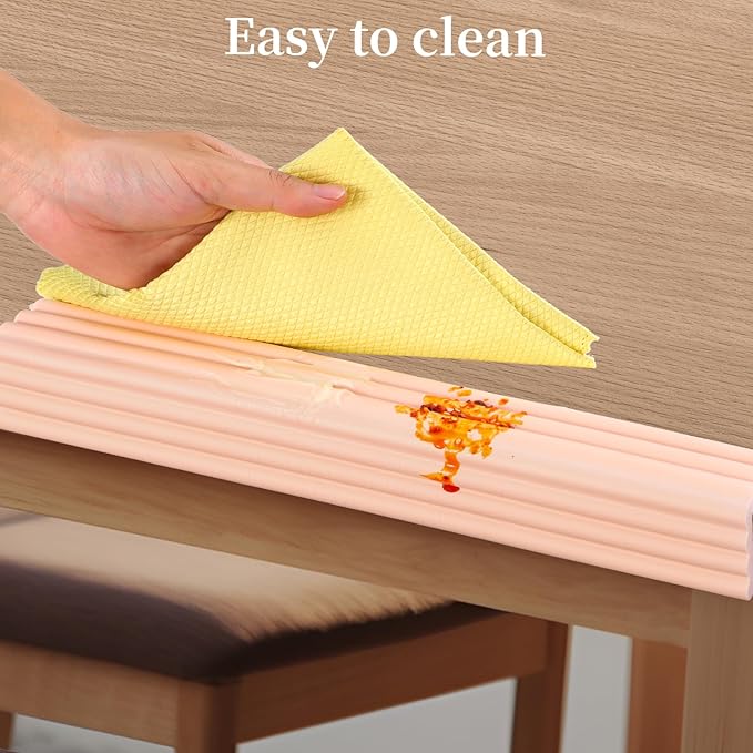 VOCOMO Corner Protector for Baby, Widen Edge Protector with Adhesive Backing, Baby Proofing Edge Corner Protectors Self Adhesive Furniture Corner Guard Bumper for Table, Desk, Fireplace (Pink, 6.6ft)