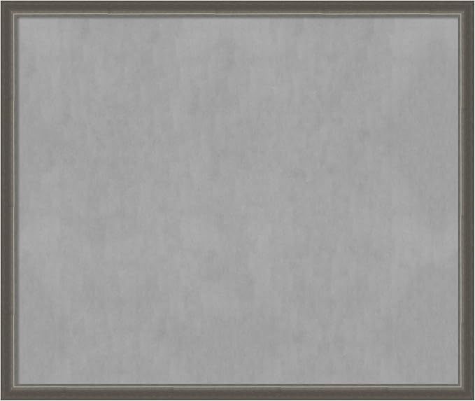 Amanti Art Silver Framed Magnetic Board 43x51 Oversize Vision Board for use with Magnets, 100% Metal Sheet to Display Items as Office Decor or for Home Organization in mudroom, Kitchen or Kids Room