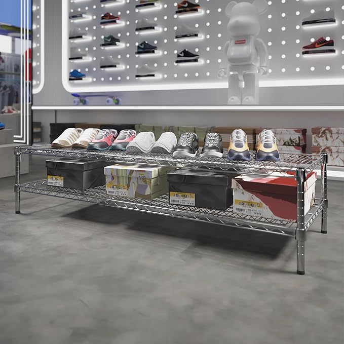 Regal Altair 21" Deep x 60" Wide x 14" Height Wire Shelving Kit | 2-Tier | NSF Commercial Storage Rack Unit