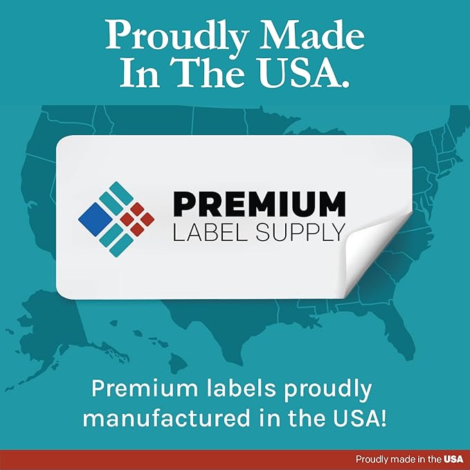 Premium Label Supply White Sticker Mailing/Shipping Labels – 3.5" x 5" – Laser/Inkjet Compatible – (4 per Sheet), 25 Sheets - 100 Total Adhesive Labels