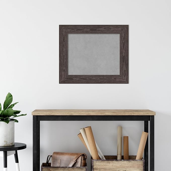 Amanti Art Black Framed Magnetic Board 22x26 Small Vision Board for use with Magnets, 100% Metal Sheet to Display Items as Office Decor or for Home Organization in mudroom, Kitchen or Kids Room