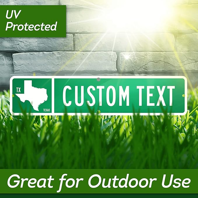 Custom Street Sign, Address Sign, 8 Colors, Reflective Option, Mounting Options, 4x18 inch, Thick Rust-Free AlumaBond, Made in USA By My Sign Center (US State)