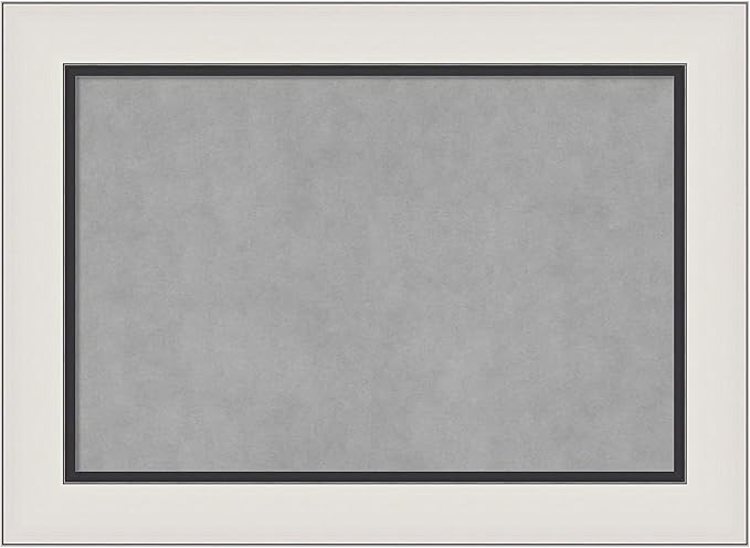 Amanti Art Silver Framed Magnetic Board 22x30 Medium Vision Board for use with Magnets, 100% Metal Sheet to Display Items as Office Decor or for Home Organization in mudroom, Kitchen or Kids Room