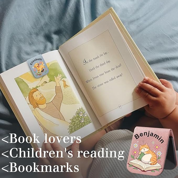 Magnetic Bookmark Clip Personalized for Readers, Custom Name Magnetic Page Marker for Books,2 Pack Gifts for Book Lover, Teachers, Student, Women and Firends