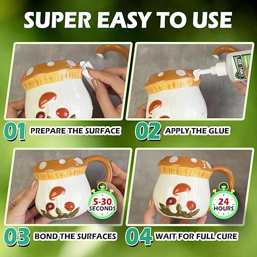 Medium Super Glue Kit, 56.8 Gram (2oz) CA Glue with Anti-Clog Cap & Microtips for Woodworking, 3D Printing, Aquarium, Crafts, Plastic – Instant Cyanoacrylate Adhesive Repair Shoe, Ceramic, Glass