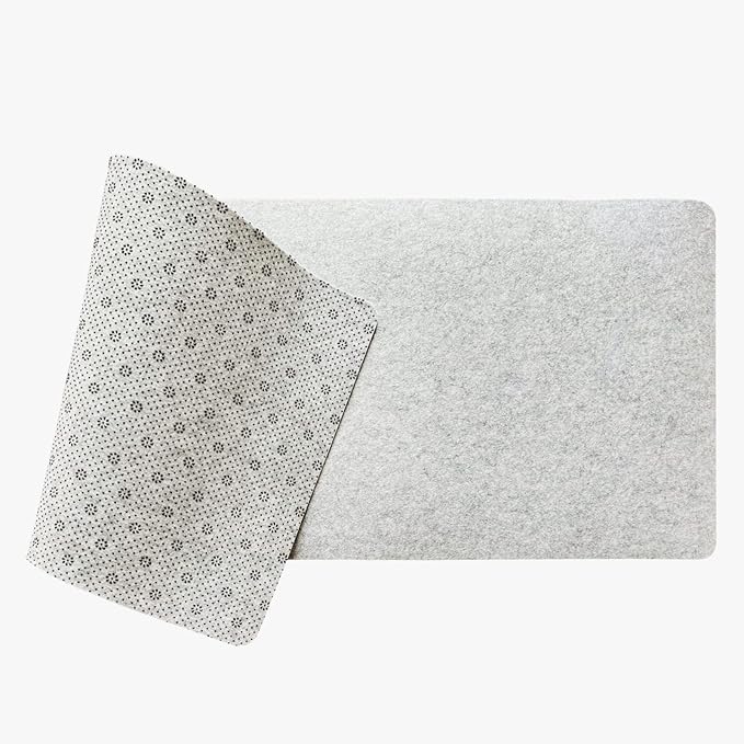 DAWNTREES Felt Desk Pad,Large Keyboard Mat,Wool Desk Mat,Extra Large Felt Mouse Pad for Computers,Laptops, Offices and Homes. (Light Gray)
