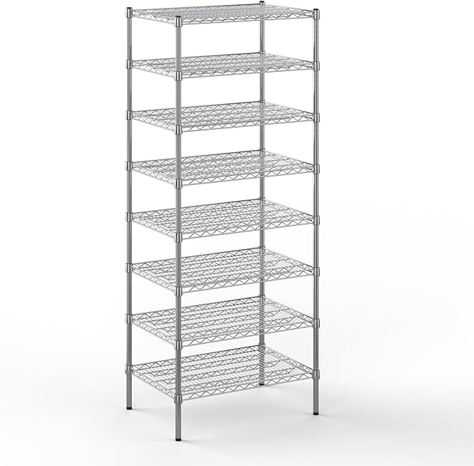Regal Altair 21" Deep x 30" Wide x 74" Height Wire Shelving Kit | 8-Tier | NSF Commercial Storage Rack Unit