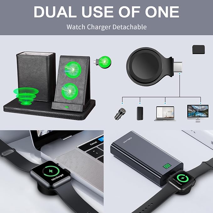 LADSTAG Office Supplies Desk Accessories,Pen Holder Remote Control Holder, Organizer with Phone Charger,Nightstand Desktop Organizer,Black Leather Desk Organizer With Charging Station (black)