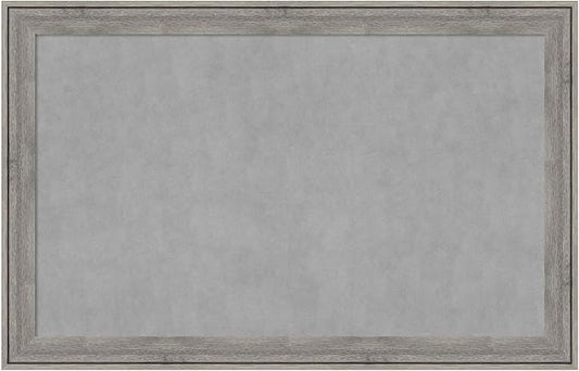 Amanti Art Grey Framed Magnetic Board 29x45 Large Vision Board for use with Magnets, 100% Metal Sheet to Display Items as Office Decor or for Home Organization in mudroom, Kitchen or Kids Room