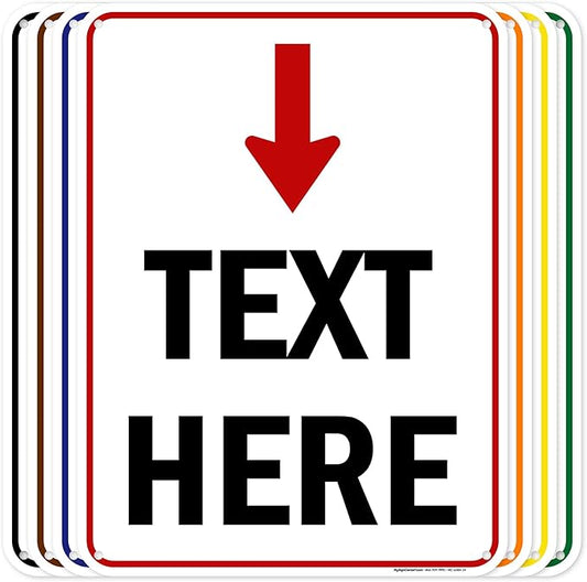 Custom Arrow,Custom Directional Sign, Arrow Down Sign, 18x24 Inches, 55 mil thick HDPE (high density polyethylene) Made in USA by My Sign Center