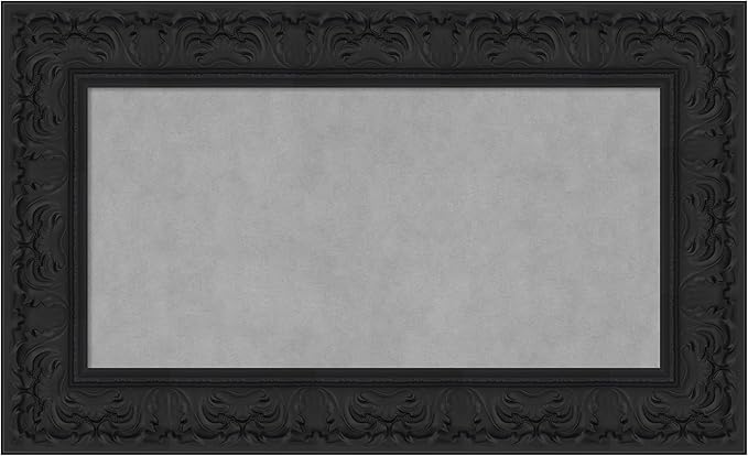 Amanti Art Black Framed Magnetic Board 19x31 Small Vision Board for use with Magnets, 100% Metal Sheet to Display Items as Office Decor or for Home Organization in mudroom, Kitchen or Kids Room