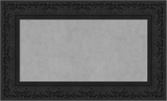 Amanti Art Black Framed Magnetic Board 19x31 Small Vision Board for use with Magnets, 100% Metal Sheet to Display Items as Office Decor or for Home Organization in mudroom, Kitchen or Kids Room