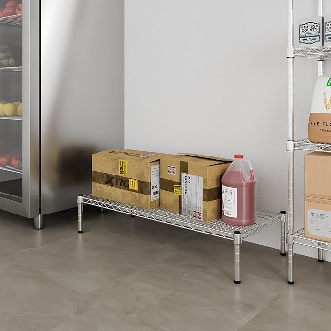 Regal Altair 18" Deep x 42" Wide x 8" Height 1-Tier Wire Shelving Kit | NSF Commercial Storage Rack Unit