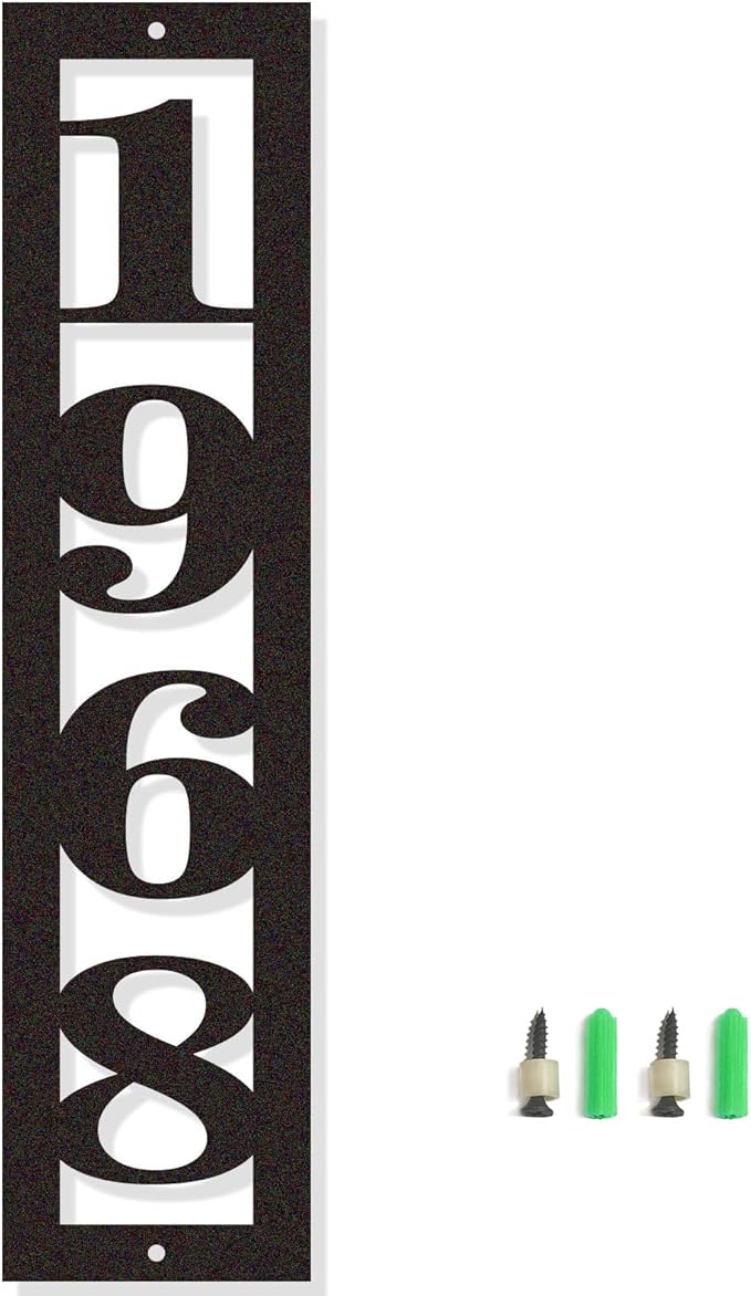 Vertical Metal House Numbers for Outside Modern Address Numbers for House Address Signs for Houses Large Custom House Number Sign House Number Plaque Address Plaque Mailbox Numbers Street Number Sign