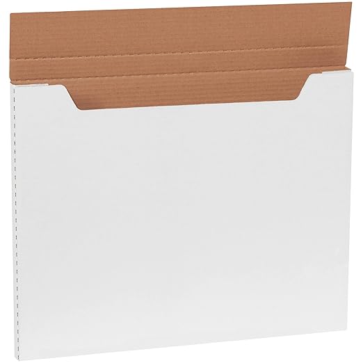 Tape Logic TLM20161 Jumbo Fold-Over Mailers, 20" x 16" x 1", White (Pack of 20)