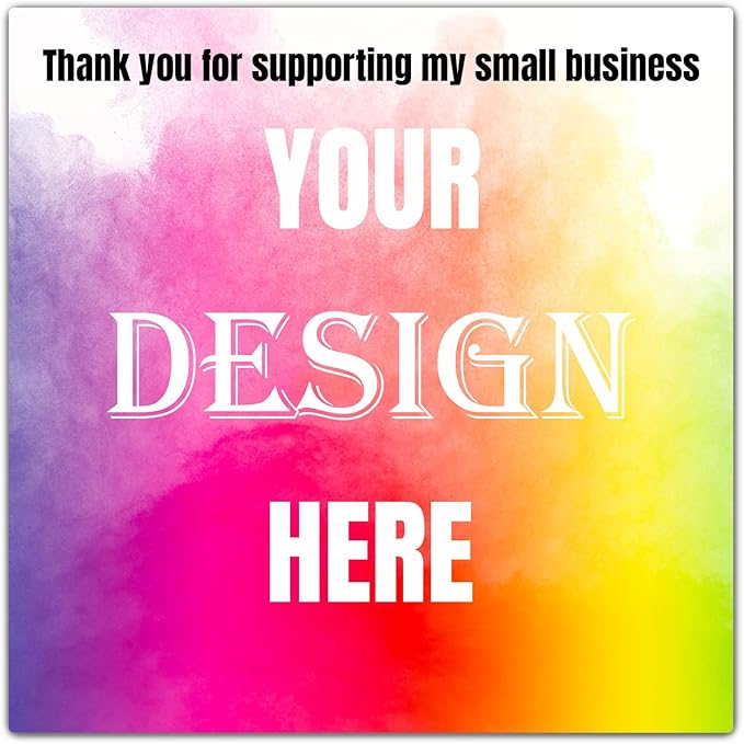 100-500 Custom Stickers Personalized Labels, Customized Stickers with Any Image Logo and Text. Custom Stickers for Business Logo Thank You Labels, etc. (Square,3.5 Inch)